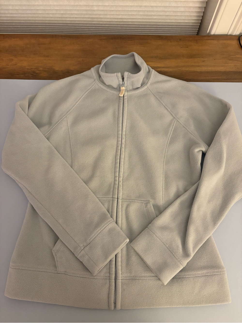 Women's Light Bluish Gray Full-Zip Fleece Jacket (Old Navy)
